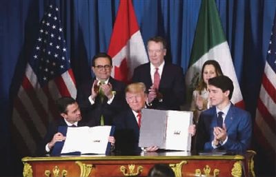 美墨加三国领导人签署USMCA协定